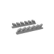 Eduard Accessories P-39 exhaust stacks rounded PRINT 1/48 - 3D nyomtatott kipufogócsonkok