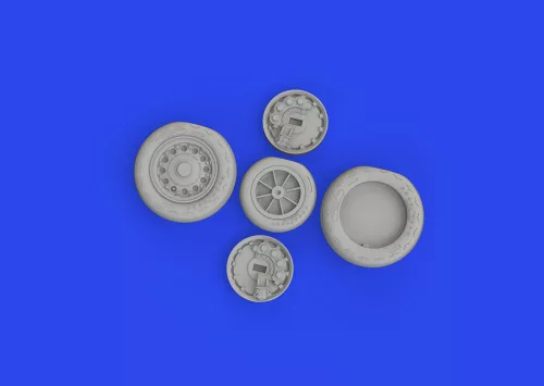 Eduard Accessories J-35 Draken wheels Type 2 1/48 HASEGAWA - kerékkészlet