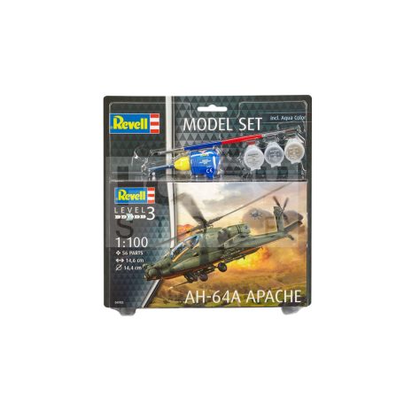 Revell Model Set AH-64A Apache 1:100 repülő makett 64985R