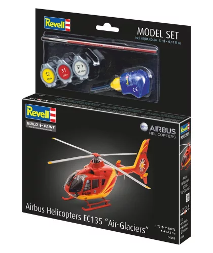 Revell Model Set EC135 AIR-GLACIERS – 1:72 helikopter makett