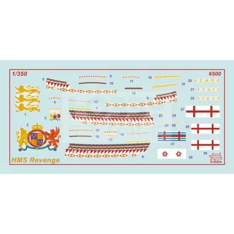 Zvezda English ship Revenge makett 1:350 (6500Z)