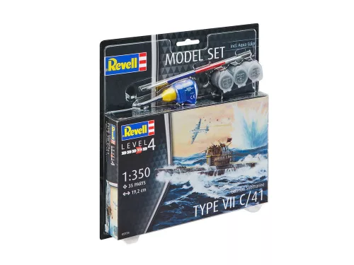 Revell Model Set German Submarine Type VII C/41 – 1:350 tengeralattjáró makett