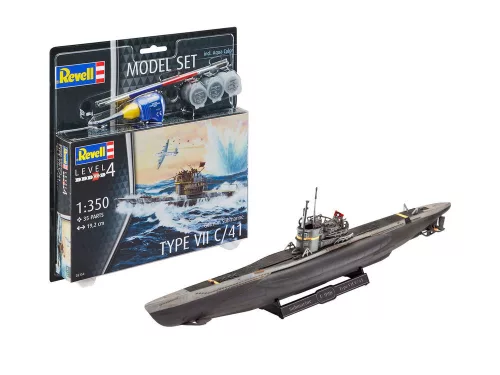 Revell Model Set German Submarine Type VII C/41 – 1:350 tengeralattjáró makett