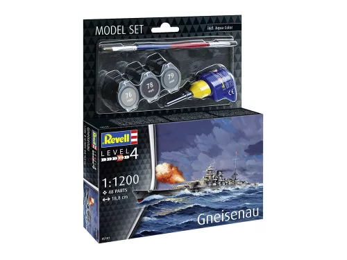 Revell Model Set Gneisenau – 1:1200 hadihajó makett