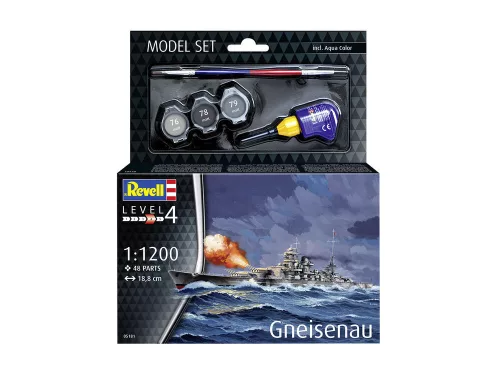 Revell Model Set Gneisenau – 1:1200 hadihajó makett