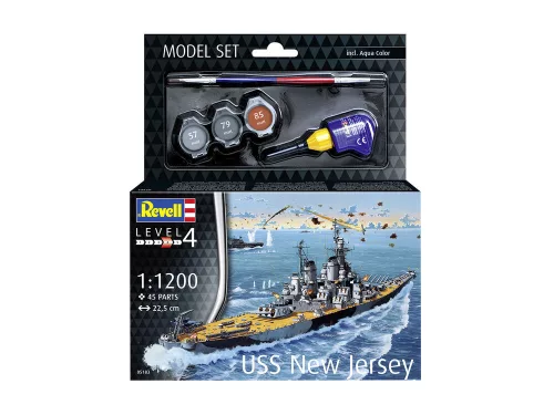 Revell Model Set USS New Jersey – 1:1200 hadihajó makett