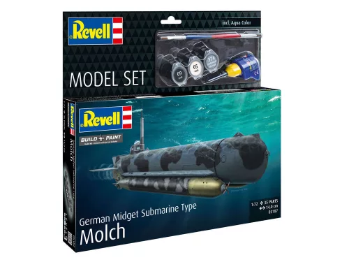 Revell Model Set German Midget Submarine Type Molch – 1:72 tengeralattjáró makett