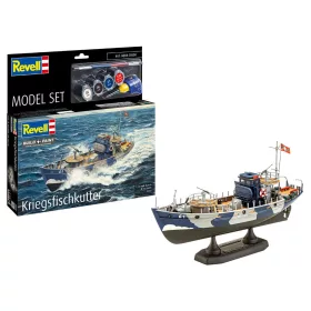   Revell Model Set KFK (Kriegsfischkutter) – 1:144 hadihajó makett