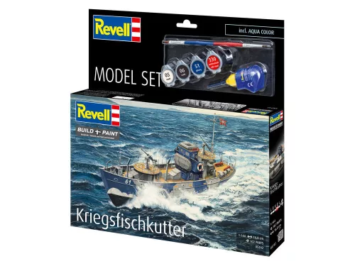 Revell Model Set KFK (Kriegsfischkutter) – 1:144 hadihajó makett