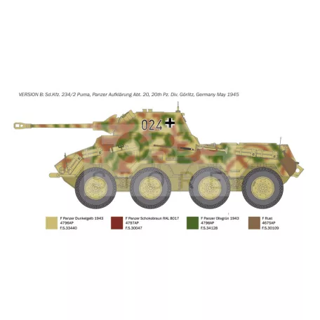 Italeri Sd.Kfz. 234/2 Puma 1:35 harcjármű makett 6572IT