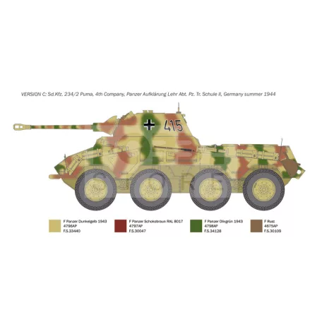 Italeri Sd.Kfz. 234/2 Puma 1:35 harcjármű makett 6572IT