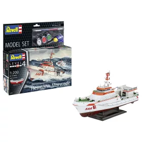   Revell Model Set Hermann Marwede – 1:200 mentőhajó makett