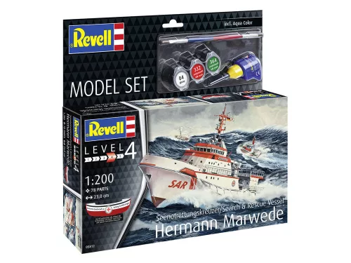 Revell Model Set Hermann Marwede – 1:200 mentőhajó makett