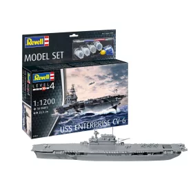   Revell Model Set USS Enterprise CV-6 – 1:1200 repülőgép-hordozó makett
