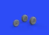 Eduard Accessories Me 262 wheels for Airfix - kerékkészlet
