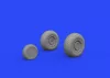 Eduard Accessories B-25 wheels for Hasegawa - kerékkészlet