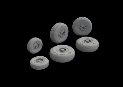 Eduard Accessories C-130 wheels 1/72 for ZVEZDA - kerékkészlet