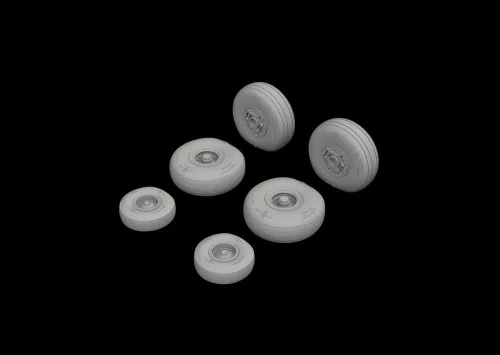 Eduard Accessories C-130 wheels 1/72 for ZVEZDA - kerékkészlet