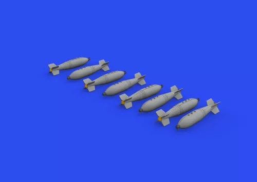 Eduard Accessories British 1000lb retarded bombs - brit 1000lb retarded bomba – bombafegyverzet-készlet