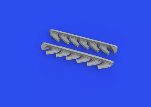 Eduard Accessories P-51B/C exhausts stacks PRINT for ARMA HOBBY - 3D nyomtatott kipufogócsonkok
