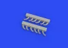 Eduard Accessories Fw 190D exhaust stacks PRINT 1/72 - 3D nyomtatott kipufogócsonkok