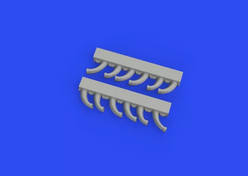 Eduard Accessories Fw 190D exhaust stacks PRINT 1/72 - 3D nyomtatott kipufogócsonkok
