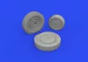 Eduard Accessories P-39Q wheels w/rims PRINT 1/72 for ARMA HOBBY - kerékkészlet