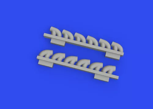 Eduard Accessories P-39Q exhaust stacks PRINT 1/72 for ARMA HOBBY - 3D nyomtatott kipufogócsonkok
