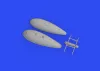 Eduard Accessories P-39Q 75gal drop tank PRINT 1/72 ARMA HOBBY - P-39Q 75gal póttartály – 3D nyomtatott