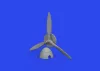 Eduard Accessories Bf 109F propeller late PRINT 1/72 EDUARD - Bf 109F légcsavar késői – 3D nyomtatott