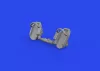 Eduard Accessories Bf 109E rudder pedals early PRINT 1/72 - oldalkormány-pedálok