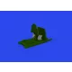Eduard Accessories Bf 109E rudder pedals late PRINT 1/72 - oldalkormány-pedálok