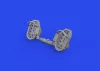 Eduard Accessories Bf 109E rudder pedals late PRINT 1/72 - oldalkormány-pedálok