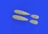 Eduard Accessories Bf 109F/G external fuel tanks 1/72 EDUARD - Bf 109F/G külső üzemanyag-póttartály