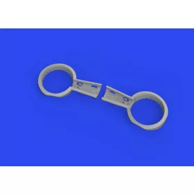   Eduard Accessories Bf 109F wheel bays rounded PRINT 1/72 EDUARD - futóműakna-részletező készlet