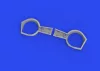 Eduard Accessories Bf 109F/G wheel bays angular PRINT 1/72 EDUARD - futóműakna-részletező készlet