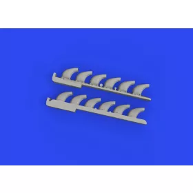   Eduard Accessories Bf 109F/G exhaust stacks PRINT 1/72 EDUARD - 3D nyomtatott kipufogócsonkok