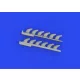 Eduard Accessories Bf 109F/G exhaust stacks PRINT 1/72 EDUARD - 3D nyomtatott kipufogócsonkok
