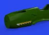 Eduard Accessories Bf 109F/G exhaust stacks PRINT 1/72 EDUARD - 3D nyomtatott kipufogócsonkok