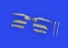 Eduard Accessories Bf 109F/G/K gun pods PRINT 1/72 EDUARD - Bf 109F/G/K gépágyúkonténerek – külső függesztmény