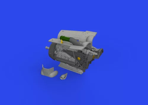 Eduard Accessories Bf 109G-6 engine PRINT 1/72 EDUARD - 3D nyomtatott motorkészlet