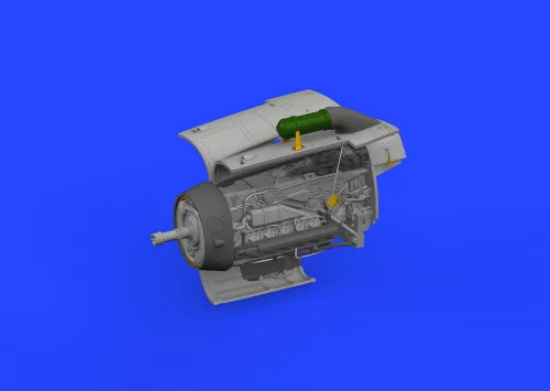 Eduard Accessories Bf 109G-2/G-4 engine PRINT 1/72 EDUARD - 3D nyomtatott motorkészlet