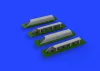 Eduard Accessories Me 410 exhaust stacks PRINT 1/72 AIRFIX - 3D nyomtatott kipufogócsonkok