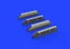 Eduard Accessories Me 410 exhaust stacks PRINT 1/72 AIRFIX - 3D nyomtatott kipufogócsonkok