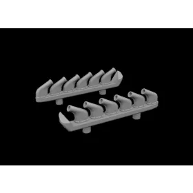   Eduard Accessories P-51D exhaust stacks PRINT - 3D nyomtatott kipufogócsonkok