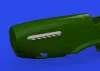 Eduard Accessories P-51D exhaust stacks w/ fairing PRINT - 3D nyomtatott kipufogócsonkok