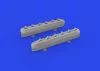 Eduard Accessories P-51D exhaust stacks w/ fairing PRINT - 3D nyomtatott kipufogócsonkok