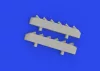 Eduard Accessories P-51D exhaust stacks w/ fairing PRINT - 3D nyomtatott kipufogócsonkok