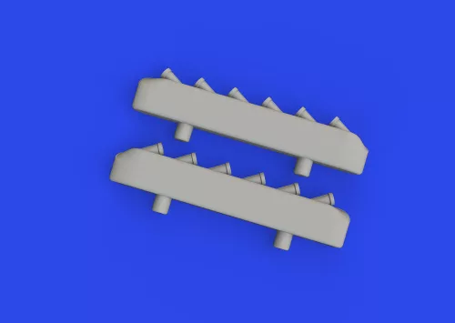 Eduard Accessories P-51D exhaust stacks w/ fairing PRINT - 3D nyomtatott kipufogócsonkok