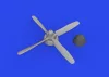 Eduard Accessories P-51D Hamilton Standard propeller PRINT - 3D nyomtatott légcsavar